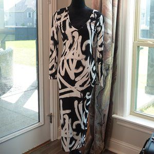 black and white sheath dress